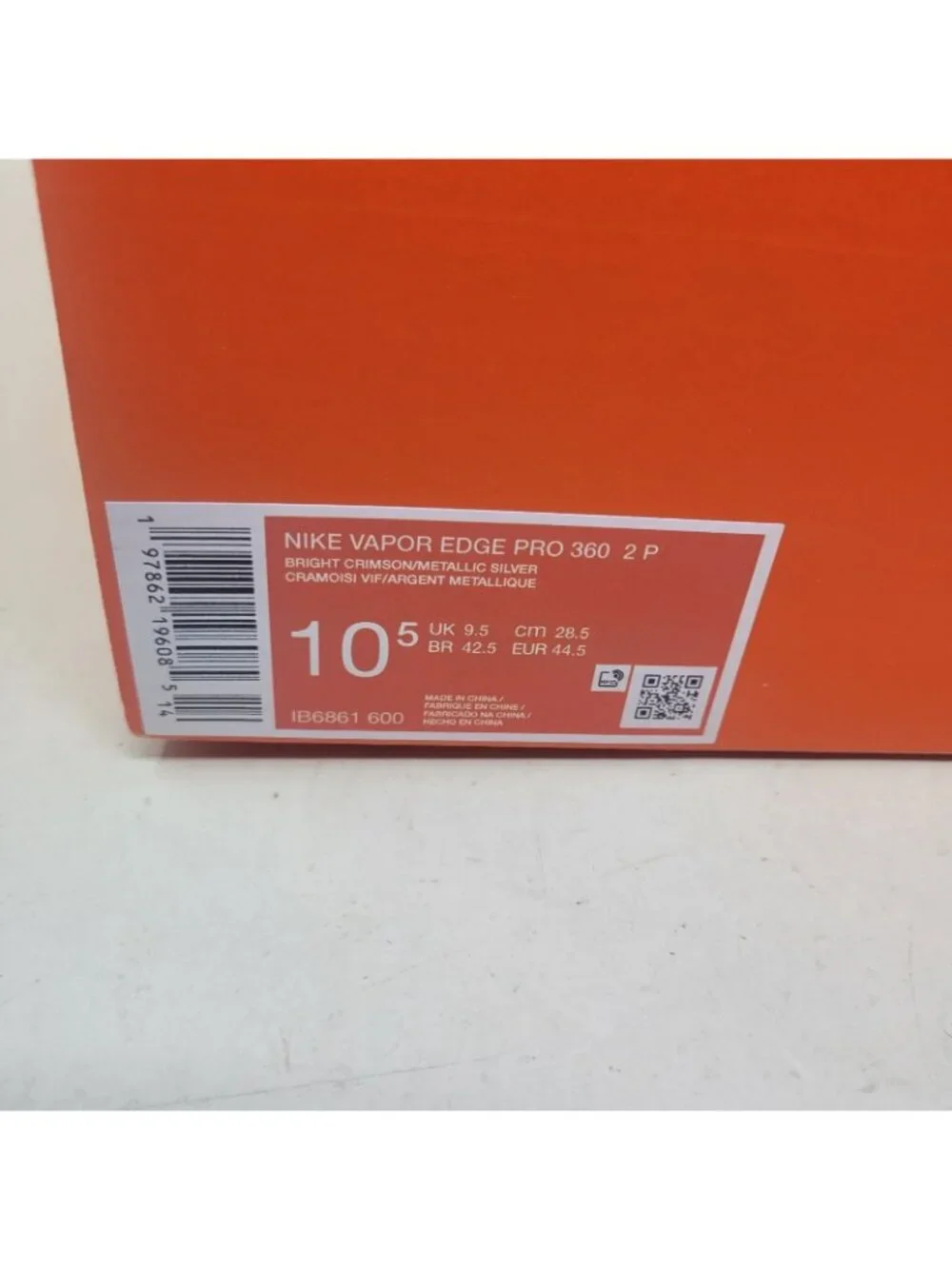 Nike Vapor Edge Pro 360 2 P Men's Size 10.5 Crimson Football Cleats IB6861-600